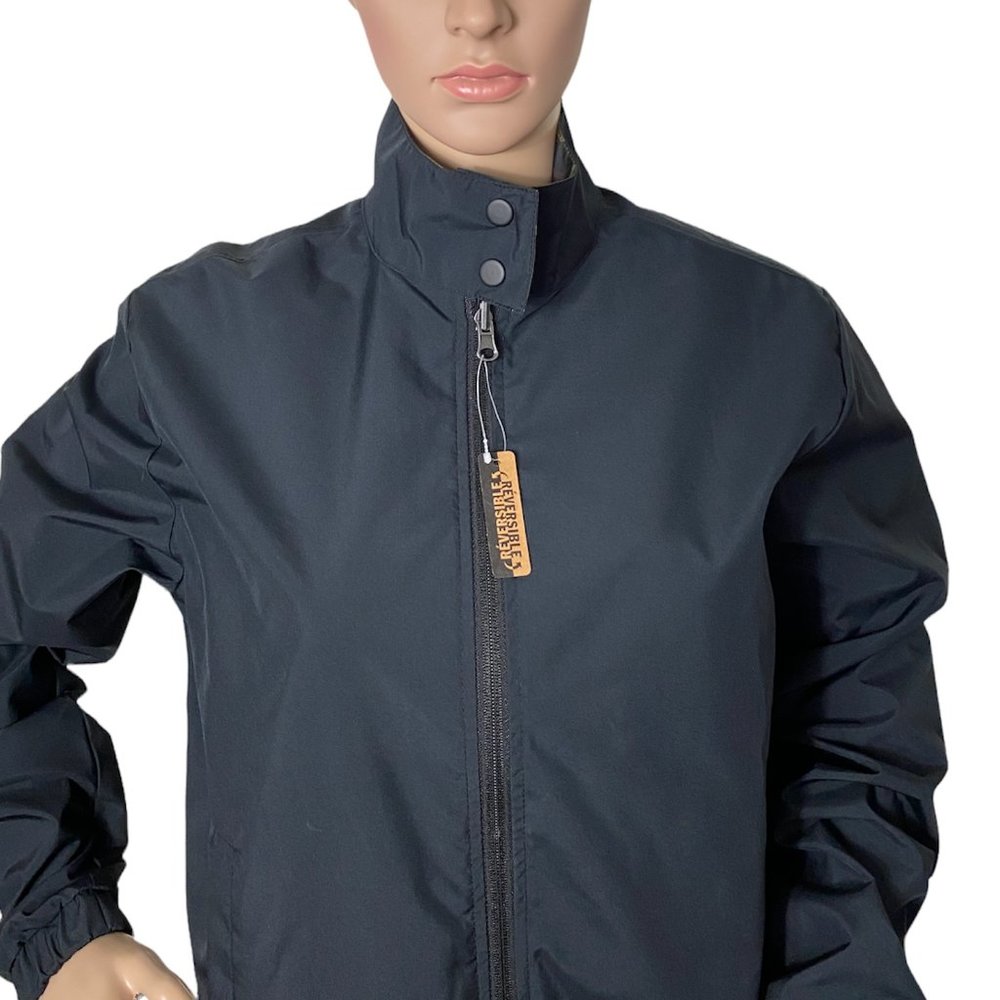 Vans Sport Check Reversible Jacket Black Casual Camo Women's Size XS VN0A4SB2BLK